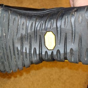 UGG Vibram black leather boots